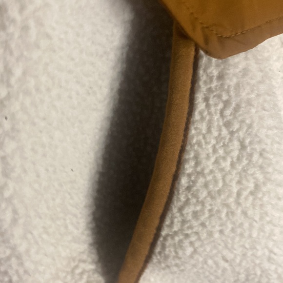 Carhartt women’s relaxed fit fleece pullover jacket white tan size small - Picture 4 of 10